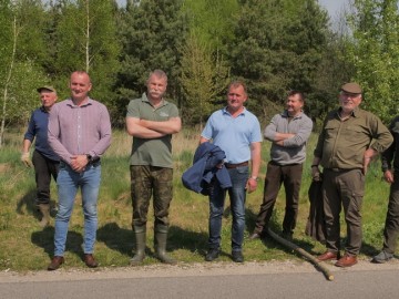 Sadzenie ostrokołów wierzbowych w Kol. Ręczno., 